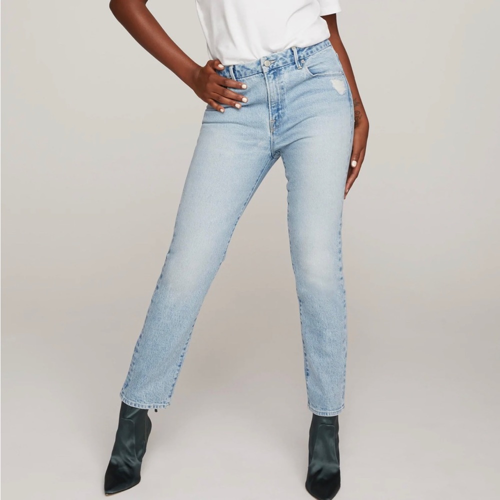 Good American Good Classic Jeans Light Blue sz 18